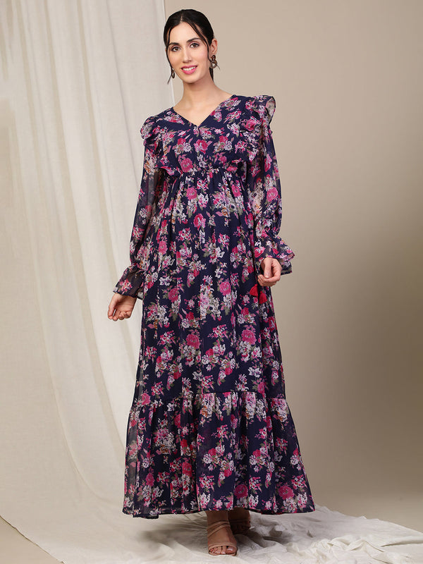 Baby Dress | Faye Fuchsia Floral Print Dress - faye